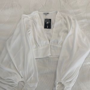 Chiffon crop top blouse